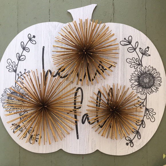 Set of 3 Photo Gallery Gold spike decor - Picture 3 of 5